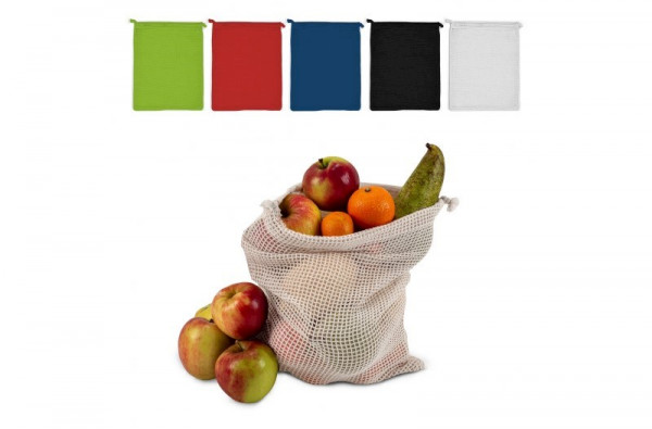 Herbruikbaar groente & fruit zakje OEKO-TEX® katoen 25x30cm