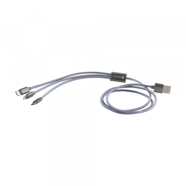 Braided Cable 3-in-1 oplaadkabel