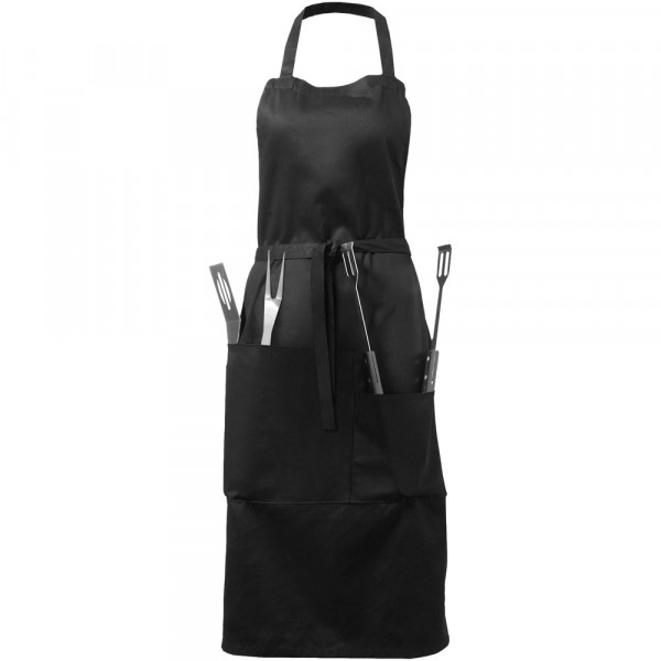 Bear barbequeschort met keukengerei