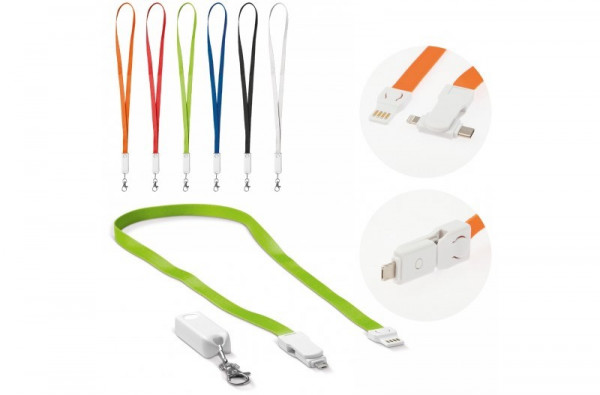 Keycord en oplaadkabel 3-in-1