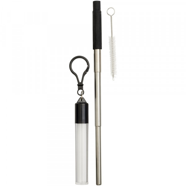 Zeya herbruikbare roestvrijstalen sleutelhanger met rietje