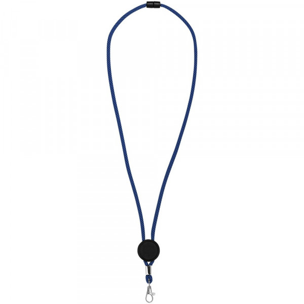 Hagen tweekleurige lanyard met verschuifbare schijf