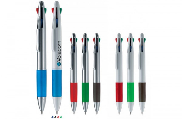 Balpen 4 kleuren hardcolour
