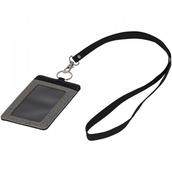 Eye-d heathered badgehouder met lanyard